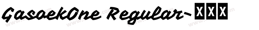 GasoekOne Regular字体转换